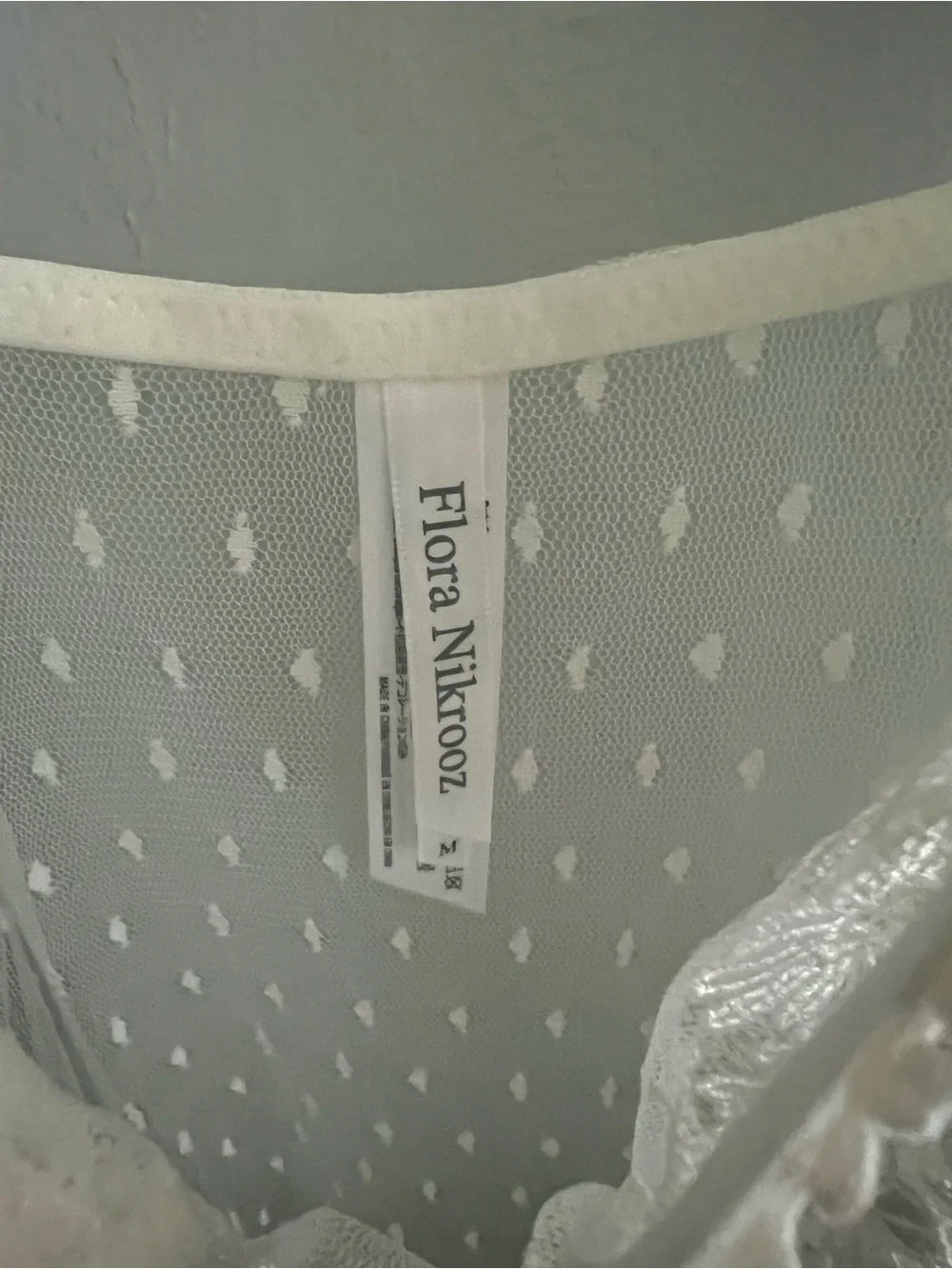 Flora Nikrooz White Sheer Lace Slip - Picture 2 of 6